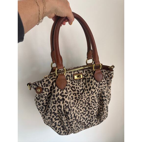 J. Crew Brompton Mini Hobo Shoulder Bag in Leopard Print OS - Picture 1 of 7
